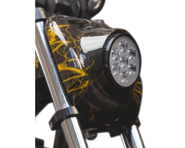 iconic electric minibikes tt350r yellow lightning headlight